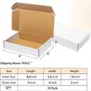 50 Pack 9x6x2 Shipping Boxes, White Corrugated Cardboard Packaging Box for Small Business