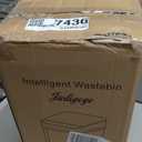 3Pack Bathroom Small Trash Can with Lid, 2.6 Gallon Touchless Automatic Garbage Can Slim Waterproof Motion Sensor Smart Trash Bin for Bedroom, Office, Living Room-White