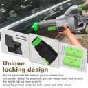 Car Drying Nozzle for EGO Power+ Leaf Blowers 530 575 580 615 650 765, Contain 1 Blower Wall Mount & 2 Mounts Battery Holders & Install Screw & Green Soft Silicone Band - 8 Inch
