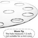Hacaroa Acrylic Ice Cream Cone Holder, 24 Holes Waffle Sushi Hand Roll Stand Double Layer Cone Display Stand, Clear Food Display Stand Rack for Birthday Parties, Weddings, Christmas, Flower Shape