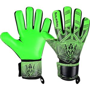 Keeperking Soccer Goalie Goalkeeper Gloves for Kids Boys Youth & Adult,Latex Strong Grip Palms with Removable Finger Spines Protection Children Football Gloves for Training/Match(Sizes 5-10,6 Styles)