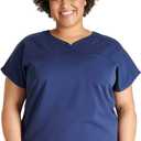 Cherokee V-Neck Women's Scrub Top with Dolman Sleeves & High-Low Shirttail Hem for Comfort - CK836A, 3XL