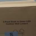 LED Dusk to Dawn Outdoor Lighting - 2 Packs Outdoor Wall Lights for House, 13W 3000K LED Outside Porch Lantern, Black Exterior Wall Sconce for Garage Doorway Garden, 100% Waterproof Anti-Rust