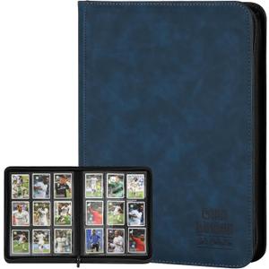 Trading Card Binder, Premium 9 Pocket Double Sided 540 Pocket PU Card Collection Binder, Collectible Trading Card Albums for MTG, TCG, Sport Card, Game Cards (Navy)