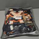 Cartoon Corgi Kids Fitted Sheet Full Size,Pumpkin Witch Hat Castle Halloween Theme Bedding Set,Boys Girls Room Decor,Cute Animal Rustic Bed Cover,Black Trippy Bed Sheet,2 Pillowcases (FULL (W54*L75*H16"), Dark Orange Black)