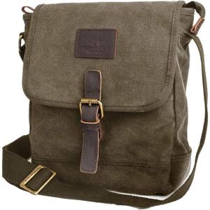 Canvas Messenger Bag Small Crossbody Bag Casual Travel Working Tools Bag Shoulder Bag Hold Phone Handset Anti Theft (Green)