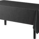 Premium Black Plastic  table cover 52" x 103" (Pack of 10)  