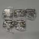 Ravinte 10 Pack 5 Pairs Semi-Overlay 1/2 inch Self-Closing Face Frame Cabinet Hinges Satin Nickel Half Wrap-Around Kitchen Cabinet Door Hinges Face Mount Cabinet Hardware