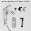 Bathroom Sink Faucet Brushed Nickel Single Handle One Hole Vanity Satin Sink with Pop Up Drain Assembly Bath with Overflow Stream Basin Mixer Tap Lavatory Commercial Supply Line