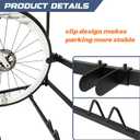 3 Bike Floor Stand, Heavy Duty Bicycle Storage Rack for Garage, Freestanding Bike Parking Station for Road Mountain Bike, Space Saving Indoor Organizer
