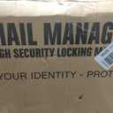 Mail Boss Curbside, Wood Grain 7510 Mail Manager Locking Security Mailbox, Steel, Black