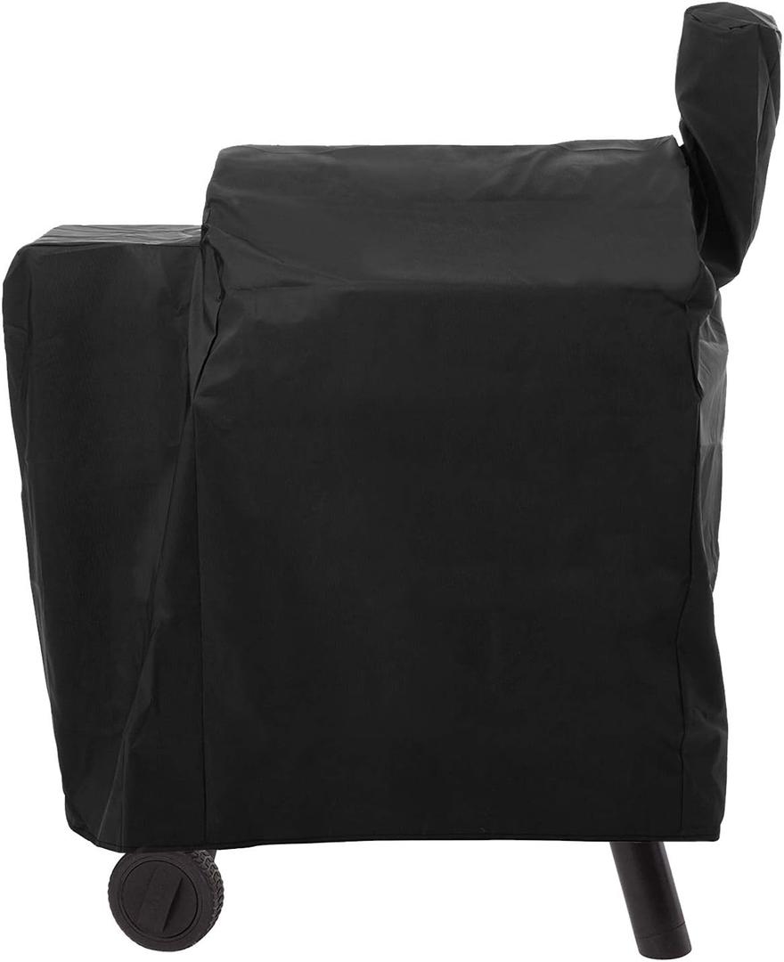 SunPatio Outdoor Heavy Duty Waterproof Wood Pellet Grill and Smoker Cover, UV Resistant Full Length BBQ Cover Compatible with Traeger 22 Series, Lil' Tex Grill and More, All Weather Protection (Medium)