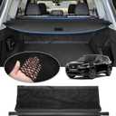 Cargo Cover for Nissan Rogue S SV SL Platinum 2026 2025-2021 Accessories, Trunk Cover with Extra Storage Net, Retractable Security Shield Shade Upgraded Version (Not for Rogue Sport/Select)