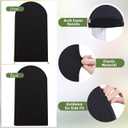 Black Arch Backdrop Cover, 6FT Spandex Fitted Wedding Arch Stand Covers Round Top Chiara Stretchy Arch Backdrop Cover for Christmas Birthday Party Ceremony Banquet Decoration