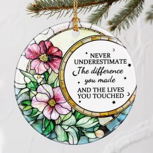 Christmas Ornaments, Going Away, Goodbye, Farewell Gifts for Coworkers - Retirement, Coworker Leaving Gifts for Women, Men - Leaving Job, Moving Away Presents for Friends, Boss, Work Bestie - Design E