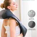 Cordless Shiatsu Neck and Back Massager with Heat for Pain Relief Deep Tissue, Rechargeable Electric 4D Kneading Massage Pillow for Shoulder/Leg/Body Muscles, Best Gifts for Men/Women/Mom/Dad (American Dream-style (Pro Max-cordless))