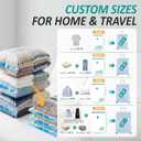 Cozy Essential Travel Vacuum Storage Bags with Rechargeable Cordless USB Pump, Space Saver Bags for Luggage, Suitcase, Carry-On, for Clothes, Blankets, Bedding & Seasonal Storage,30 Combo