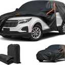 Car Cover for Chevy Equinox, Custom Fit Equinox Cover 2005-2025, Covers for Chevrolet Equinox, All Weather with Door Zipper/Reflective Strip/Windproof Bands, Sun UV Dust Wind Rain Snow Protection