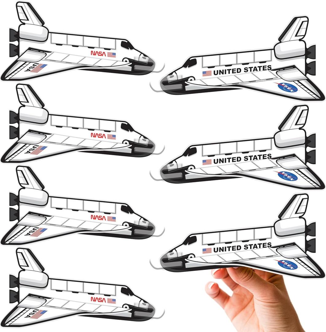 ArtCreativity Space Shuttle Gliders, Set of 24, Flying Toys for Boys & Girls, Made of Foam Material, Outdoor Toys for Children, Outer Space Party Favors for Kids, Great for Indoor & Outdoor Play