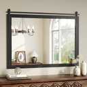 Brightify Black Bathroom Mirror, 40"x30" Farmhouse Wall Mirror
