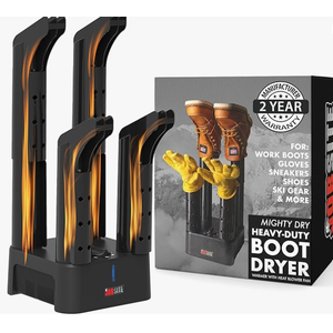 JobSite Boot Dryer  Mighty Dry with Heat Blower Fan  Fast Glove & Shoe Dryer  Helps Reduce Odor