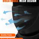 2 x Labeol Winter Balaclava Ski Mask with Breathable Mesh Mask, Warm Face Cover for Men Women Cold Weather Skiing Cycling (Black)