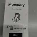 Monxiery Mens Cotton Cushioned Crew Socks, Athletic Performance Moisture Wicking Work socks (White)