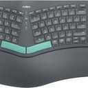 Nulea Wireless Ergonomic Keyboard, Split Keyboard with Cushioned Wrist Rest, Bluetooth and USB Connectivity, USB-C Rechargeable, Compatible with Windows Mac