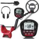 Professional Metal Detector for Adults, Gold Metal Detectors Lightweight with LCD Display, Pinpoint & Disc & Notch & All Metal 5 Modes, Battery Included