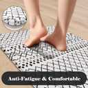 KIMODE Anti Fatigue Kitchen Mats, Padded Kitchen Floor Mats 24"x71", Boho Farmhouse Kitchen Runner Rugs, Black and White Rugs for Kitchen Floor, Cushioned Standing Mat for Laundry Office Sink Desk