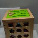 9-in-1 Wooden Activity Cube | Wooden Baby Walker, Sit-to-Stand Learning Walker Activity Center, Early Educational Push & Pull Toys for Baby Toddler Boys Girls, Height & Brake Adjustable