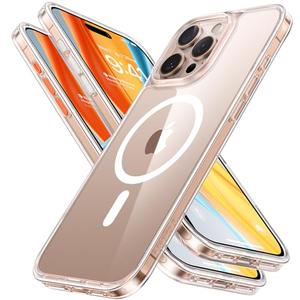 TORRAS Magnetic Shockproof for iPhone 16 Pro Max Case, [4X Military-Grade Protection] [Compatible with MagSafe] Translucent Case for iPhone 16 Pro Max Anti-Scratch Guardian 6.9", Clear