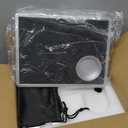 AONOX Car Food Tray & Car Table Tray with Car-Grade Aluminum Cup Holder & Phone Stand, Premium Wood with Leather Surface, 360° Rotating Car Desk for Laptop &Eating (Square, Black)