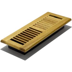 Decor Grates WL412-M 4-Inch by 12-Inch Wood Louver Floor Register, Medium Oak