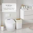 9PCS Bathroom Accessory Set, White Bathroom Set, Bathroom Accessories Set Complete with Trash Can, Toothbrush Holder, Soap Dispenser, Toilet Brush, Bathroom Decor