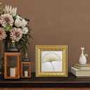 VIOLABBEY 6x6 Picture Frame Gold, Vintage Photo Frame for Wall or Tabletop Display, Classic Design for Office Home Decor, Fits 6x6 Pictures
