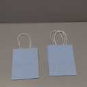Bakepacker 100 Pcs Light Blue Mini Paper Gift Bags with Handles 6"x4.5"x2.5" Party Favor Bags Multiple Uses (Mini size)