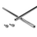 2 pcs 16 mm x 400mm Chrome Plated Linear Rod with M8 Hex Socket Cap Screw Bolt