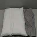 ZPECC Toddler Pillow with Pillowcase - 13x18 Organic Cotton Hypoallergenic Kids Pillow, Baby Essentials for Travel Crib Daycare Stroller (Intended for Age 2 and up) Grey Stripe