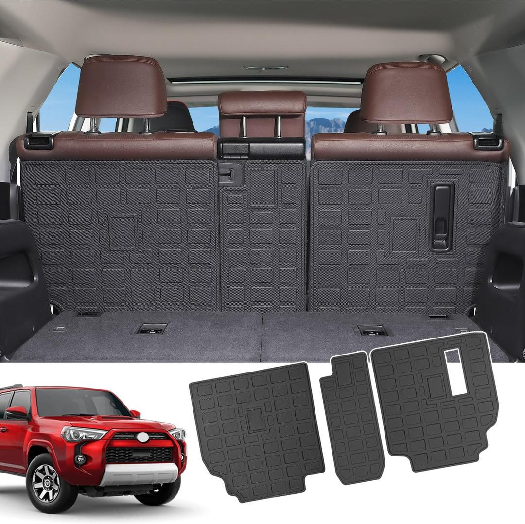 Xipoo Backrest Mat Compatible with 2010-2024 Toyota 4Runner Back Seat Protector 7 Seaters TPE Material Cargo Mat Replacement for 2010-2024 Toyota 4Runner Accessories (2nd Backrest Mat)