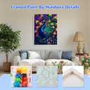 GHHKUD Peacock Paint by Numbers with Frame for Adults Beginners, DIY Animal Paint by Numbers for Age 6-12, Art on Canvas Gifts Home Wall Decor 8x12in