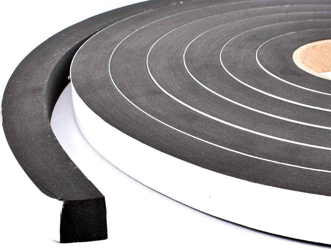 Sponge Neoprene Stripping W/Adhesive 3/4in Wide X 3/4in Thick X 15ft Long