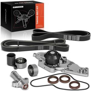 A-Premium Timing Belt Kit with Water Pump Compatible with 03-18 Honda Accord Crosstour Pilot Odyssey Ridgeline Acura MDX RDX RL TL TSX ZDX Saturn Vue 3.0L 3.2L 3.5L 3.7L V6 19200RDVJ01 TKH002 TCKWP329