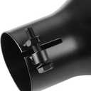 2 x A-KARCK Exhaust Tip 2.5 Inch Inlet, 2.5" Inlet 4" Outlet 12" Long Black Coated Finish Muffler Tip For Truck Tailpipe, Stainless Steel Rolled Edge