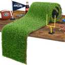 GLOBREEN Artificial Grass Table Runners 48 Inches - Green Faux Grass Turf Table Runner for Golf Football Party Decorations Wedding Birthday Dining Baby Shower