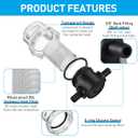 1/2 Inches Water Pump Strainer, Compatible with 3/8 Inches Hose Barb In-Line Strainer Twist-On Pipe Sprayer Filter for Water Pump 12V Direct Current 80 PSI RV Camper Marine Boat Lawn (2)