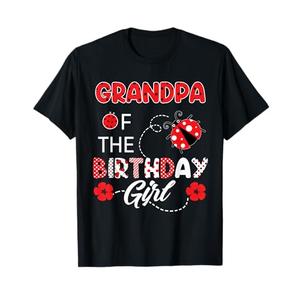 Grandpa Of The Birthday Girl - Family Ladybug Birthday T-Shirt S