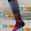 Doctor's Select 3 Pairs Copper Toeless Compression Socks Women & Men - 20-30 mmHg Open Toe Compression Socks Knee High Women, 3XL 