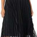 Theory Women's Pleated Midi Dress in Mod Lace (6, Black)