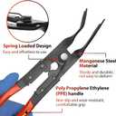 Keze 3 Pcs Auto Clip Pliers Set and Fastener Remover,Car Trim Rivet Removal Pry Tool Repair Kit with Storage Bag for Automotive Door Panel,Upholstery,Dashboard,Plastic Fasteners